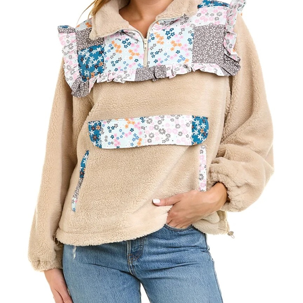 Lea and Viola Ruffle Teddy Jacket